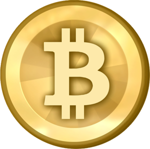 Graphical representation of Bitcoin -- a virtual currency currently valued at more than $1,000.